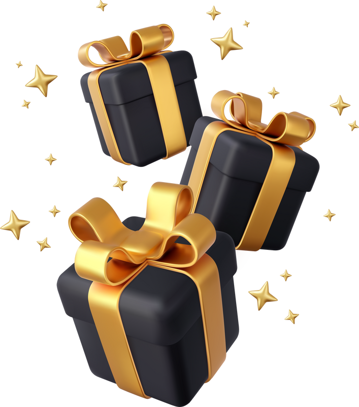 3d white gift boxes